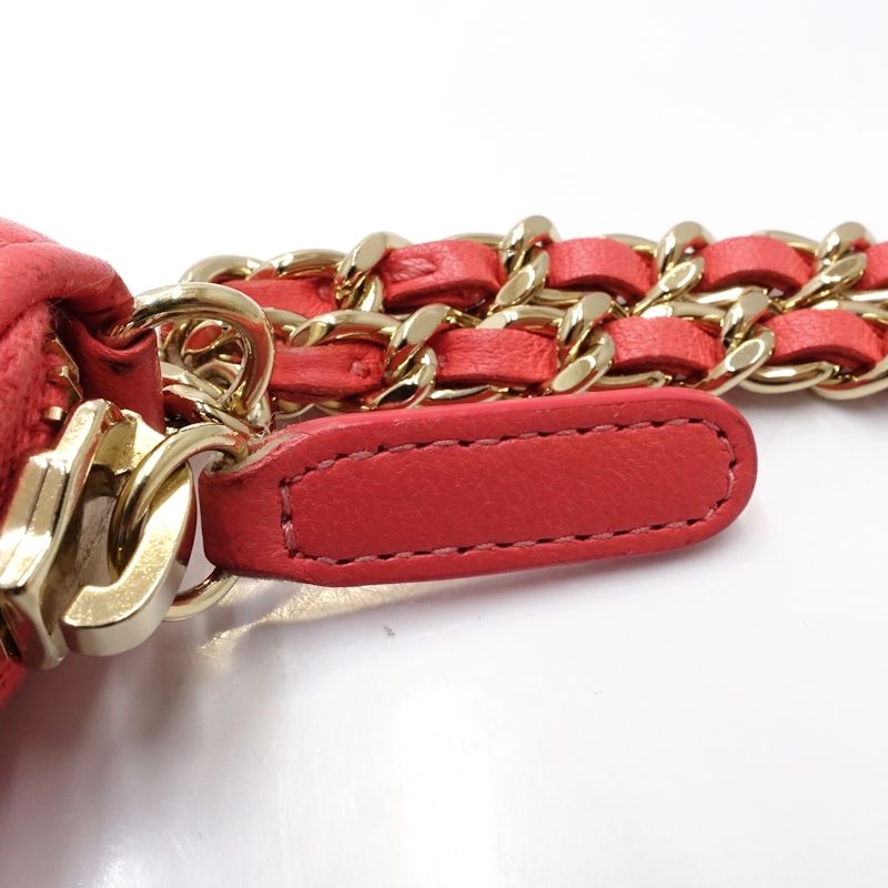 【中古】CHANEL シャネル 長財布 AP0150 ラウンドファスナー カメリア ラムスキン ピンク レディース /181999