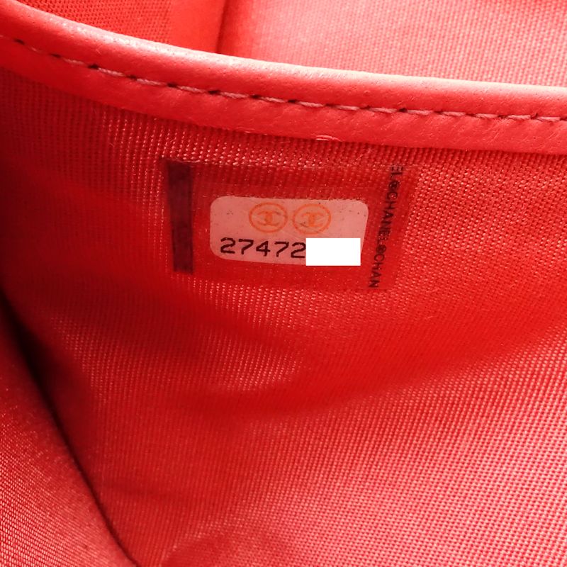 【中古】CHANEL シャネル 長財布 AP0150 ラウンドファスナー カメリア ラムスキン ピンク レディース /181999