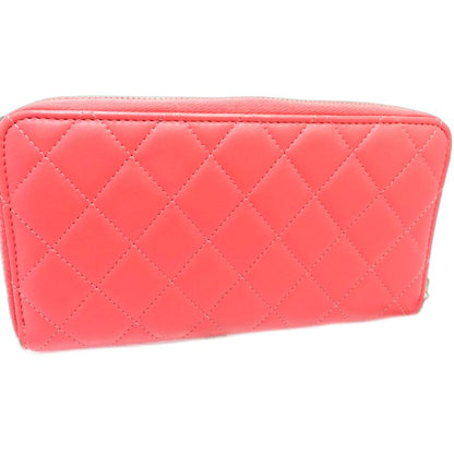 【中古】CHANEL シャネル 長財布 AP0150 ラウンドファスナー カメリア ラムスキン ピンク レディース /181999