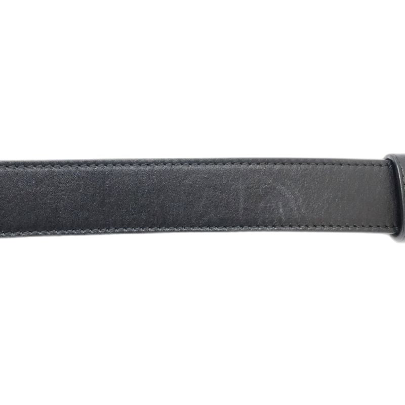 GUCCI グッチ ベルト GGマーモント ダブルG Gバックル 414516 75･30 レザー ブラック レディース/182000【中古】