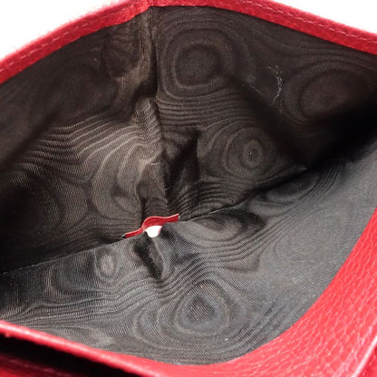 【中古】GUCCI グッチ 二つ折り財布 615525 インターロッキングG コンパクトウォレット レザー レッド レディース /182001