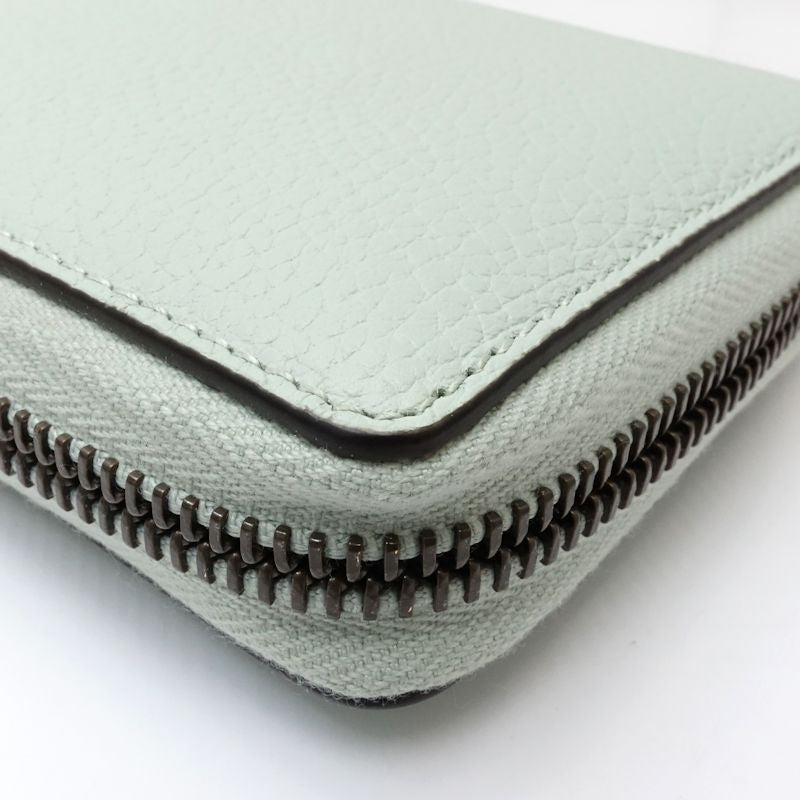 【中古】GUCCI グッチ 長財布 739499 バンブー ラウンドファスナー レザー ペールグリーン レディース /182002