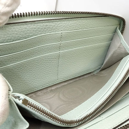 【中古】GUCCI グッチ 長財布 739499 バンブー ラウンドファスナー レザー ペールグリーン レディース /182002