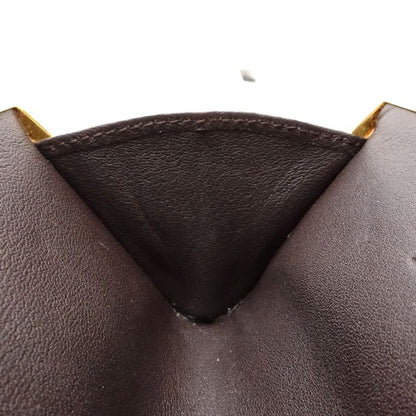 【中古】LOEWE ロエベ コインケース アナグラム がま口コインケース レザー ブラウン レディース /182004