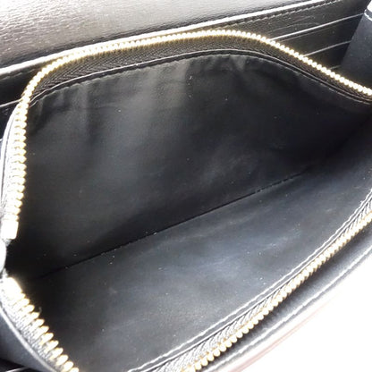 【中古】CARTIER カルティエ 長財布 インターナショナル ウォレット パンテール C ドゥ レザー ブラック レディース /182005