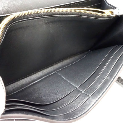 【中古】CARTIER カルティエ 長財布 インターナショナル ウォレット パンテール C ドゥ レザー ブラック レディース /182005