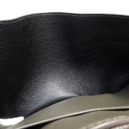 【中古】SAINT LAURENT サンローラン 三つ折り財布 602791 モノグラム マルチフォールドウォレット Vステッチ レザー ダークグレー レディース /182006