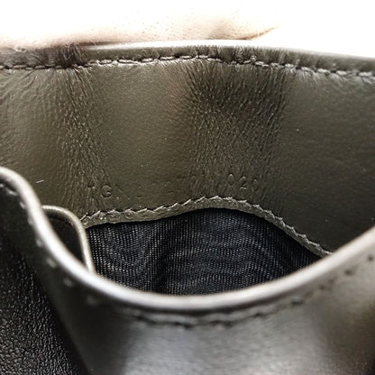 【中古】SAINT LAURENT サンローラン 三つ折り財布 602791 モノグラム マルチフォールドウォレット Vステッチ レザー ダークグレー レディース /182006