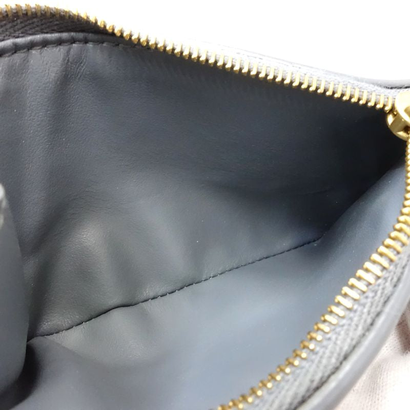 【中古】BOTTEGAVENETA ボッテガヴェネタ 二つ折り財布 マキシイントレチャート スモールカセットウォレット レザー グレー レディース /182007