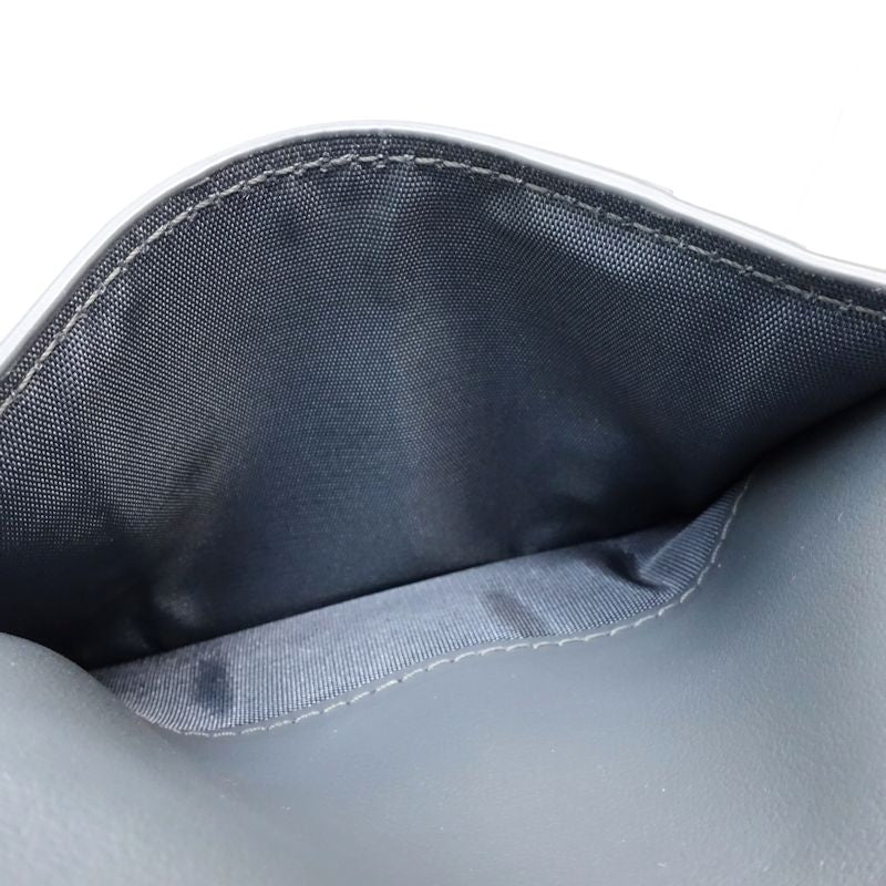【中古】BOTTEGAVENETA ボッテガヴェネタ 二つ折り財布 マキシイントレチャート スモールカセットウォレット レザー グレー レディース /182007