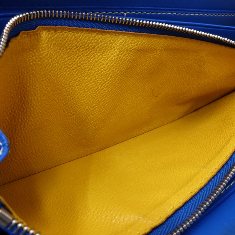 【中古】GOYARD ゴヤール 長財布 マティニョンGM ラウンドファスナー レザー スカイブルー レディース /182008