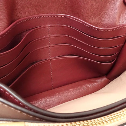 【中古】COACH コーチ ウォレットチェーン 68844 斜め掛けショルダーバッグ レザー ベージュ レディース /182011
