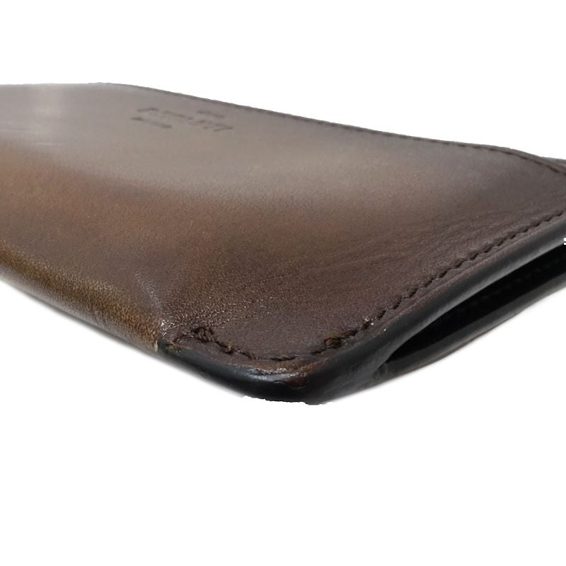 【中古】Berluti ベルルッティ コインケース カリグラフィ フラグメントケース レザー ブラウン メンズ /182012