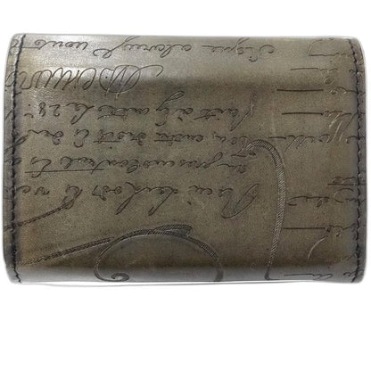 Berluti ベルルッティ カードケース カリグラフィ レザー ダークグレー メンズ/182013【中古】