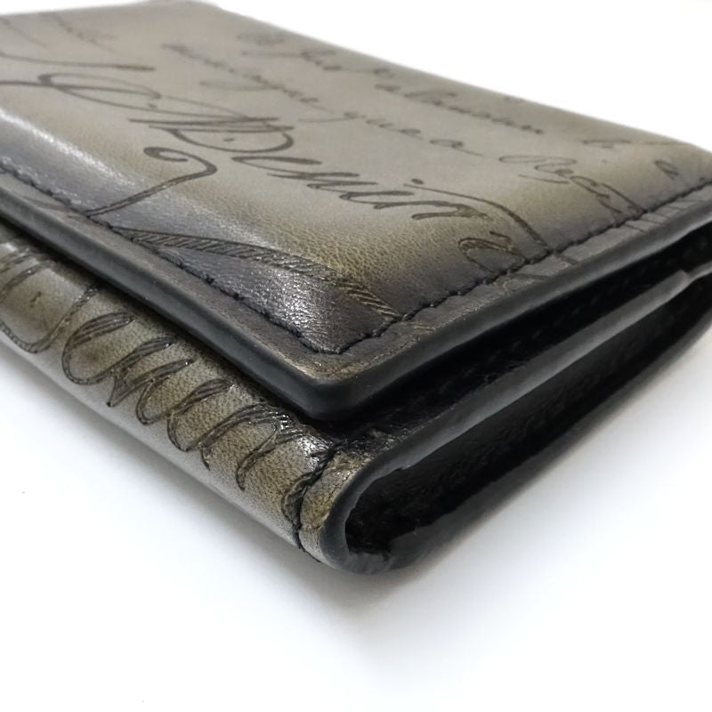 Berluti ベルルッティ カードケース カリグラフィ レザー ダークグレー メンズ/182013【中古】