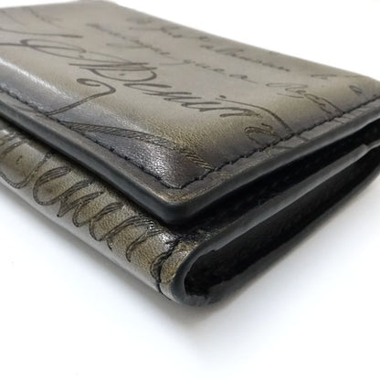 Berluti ベルルッティ カードケース カリグラフィ レザー ダークグレー メンズ/182013【中古】