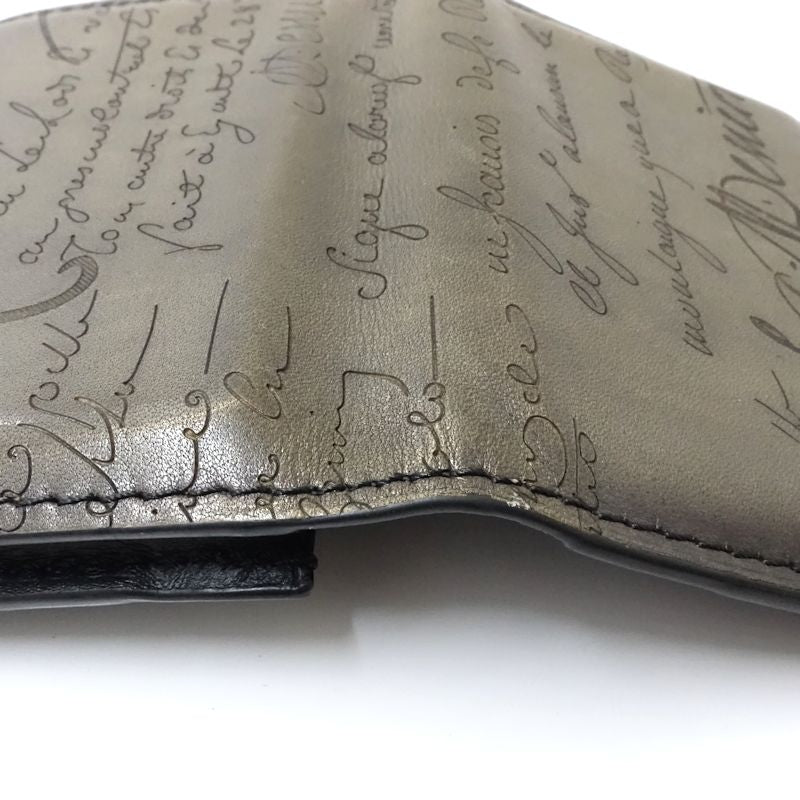 Berluti ベルルッティ カードケース カリグラフィ レザー ダークグレー メンズ/182013【中古】