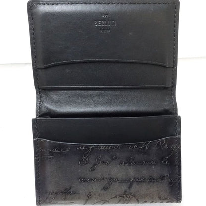 Berluti ベルルッティ カードケース カリグラフィ レザー ダークグレー メンズ/182013【中古】