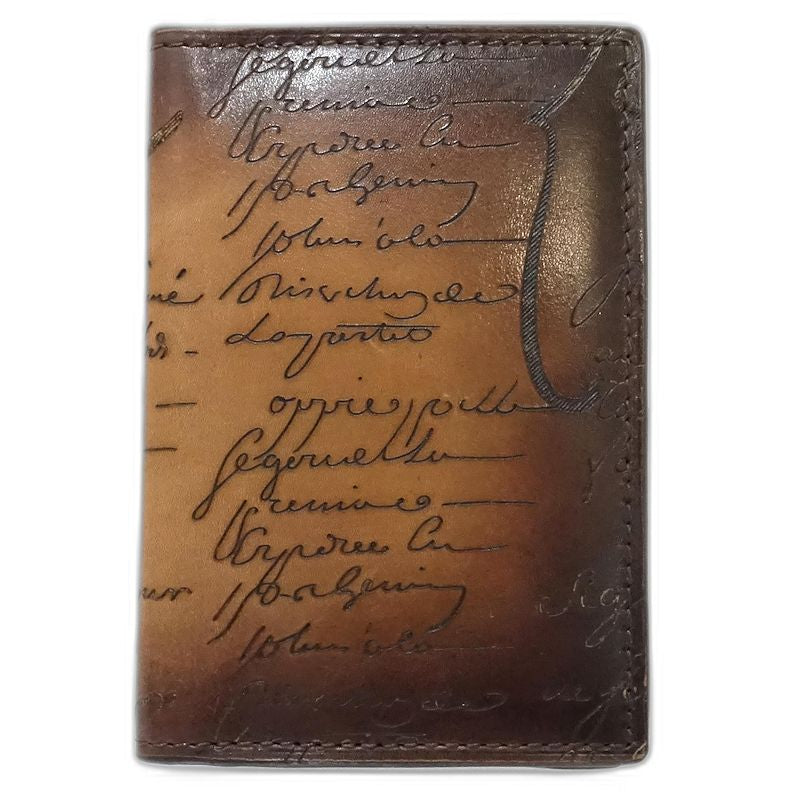 Berluti ベルルッティ カードケース カリグラフィ レザー ブラウン メンズ/182015【中古】
