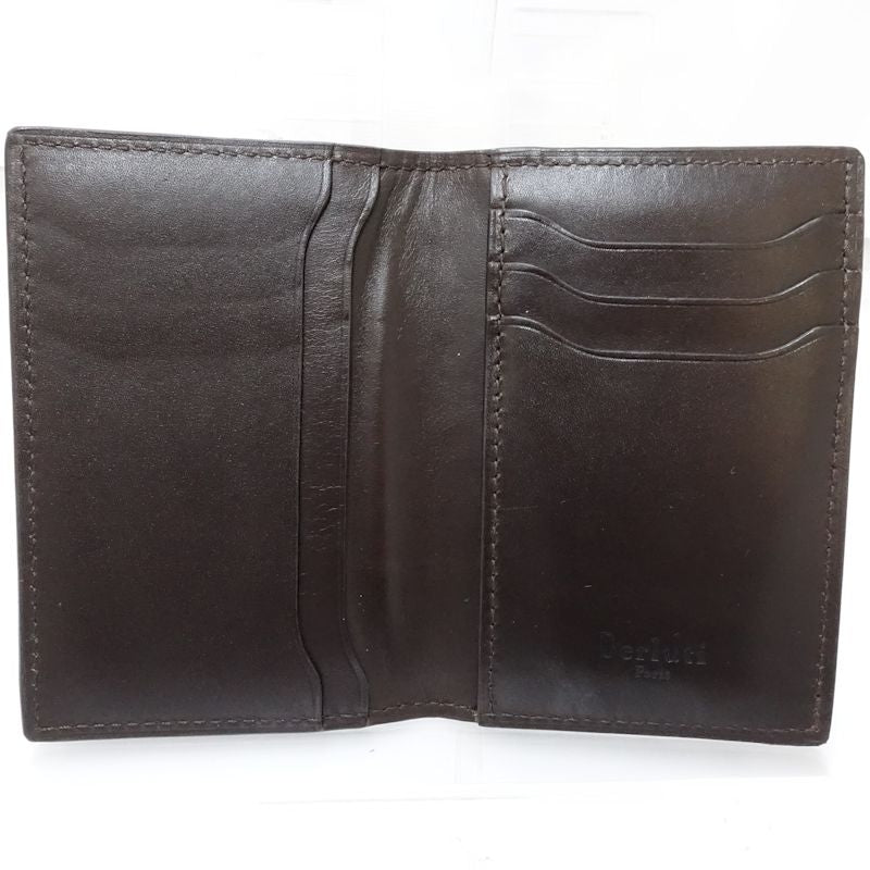 Berluti ベルルッティ カードケース カリグラフィ レザー ブラウン メンズ/182015【中古】