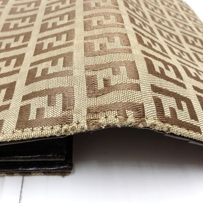 【中古】FENDI フェンディ 長財布 8 ズッカ ロングフラップウォレット キャンバス ブラウン レディース /182021