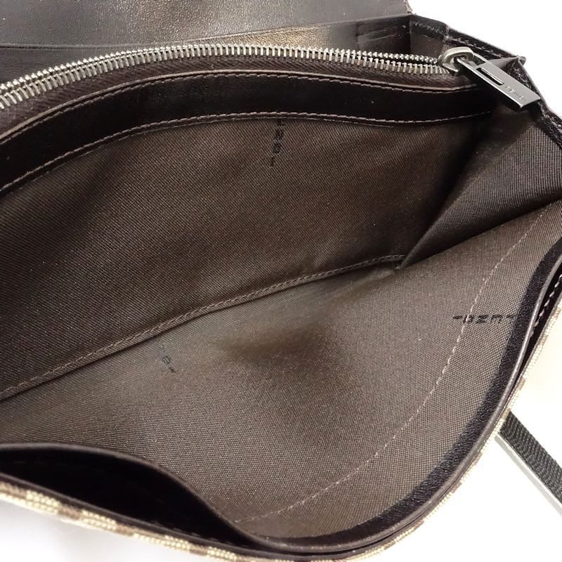 【中古】FENDI フェンディ 長財布 8 ズッカ ロングフラップウォレット キャンバス ブラウン レディース /182021