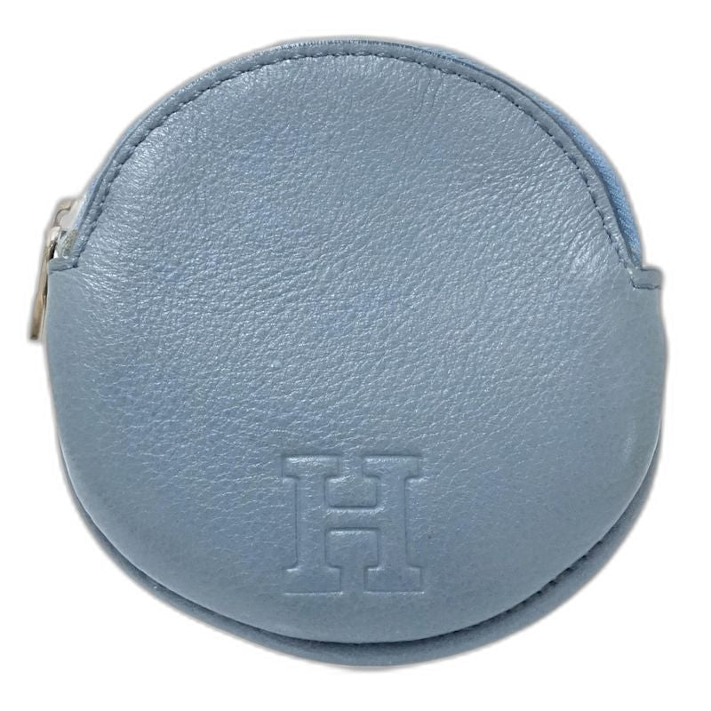 【中古】HIROFU ヒロフ コインケース レザー ライトブルー レディース /182028
