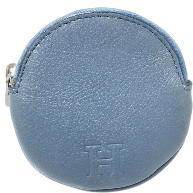 【中古】HIROFU ヒロフ コインケース レザー ライトブルー レディース /182028