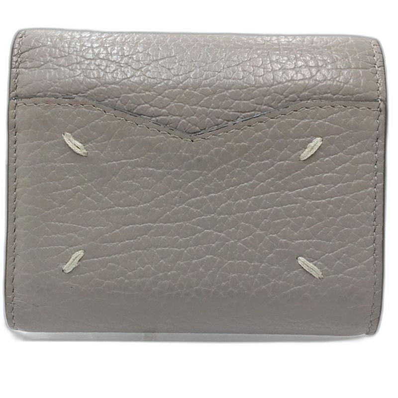 【中古】Maison Margiela メゾンマルジェラ三つ折り財布 エンベローザ レザー グレー レディース /182029