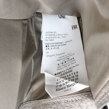 【中古】Maison Margiela メゾンマルジェラ三つ折り財布 エンベローザ レザー グレー レディース /182029
