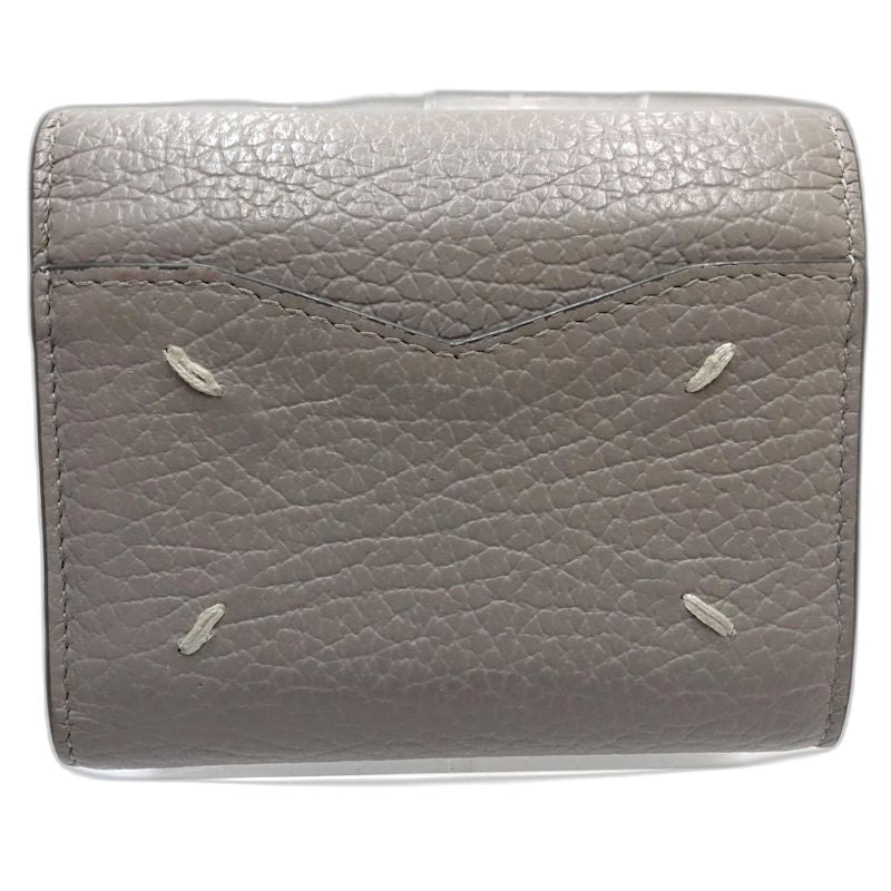 【中古】Maison Margiela メゾンマルジェラ三つ折り財布 エンベローザ レザー グレー レディース /182029