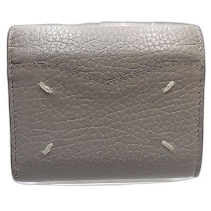【中古】Maison Margiela メゾンマルジェラ三つ折り財布 エンベローザ レザー グレー レディース /182029