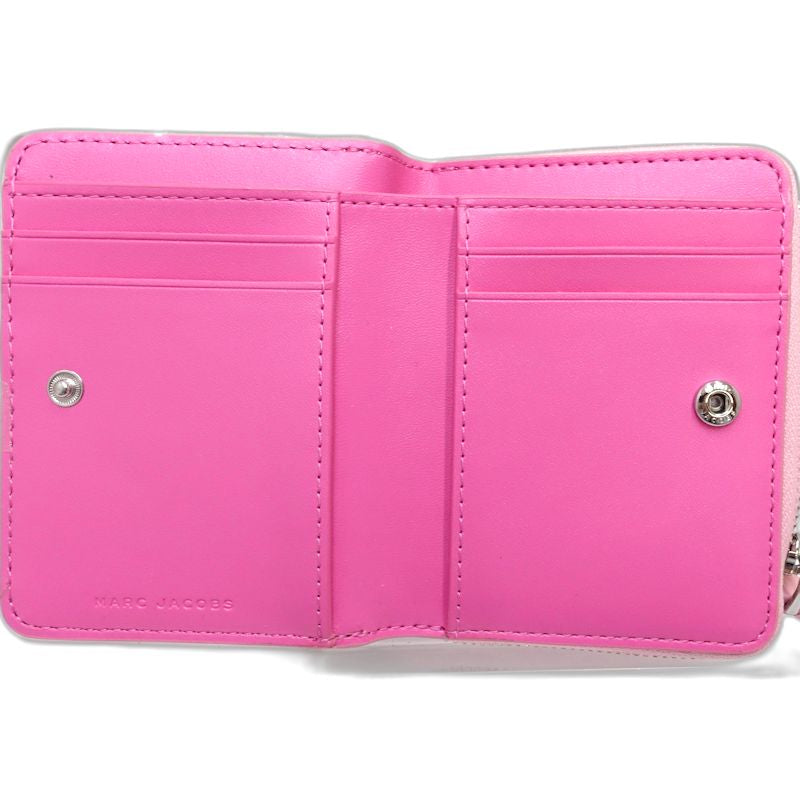 【中古】MARC BY MARC JACOBS マークバイマークジェイコブス 二つ折り財布 2R3SMP044S10 ザ ウォレット レザー ピンク レディース /182031