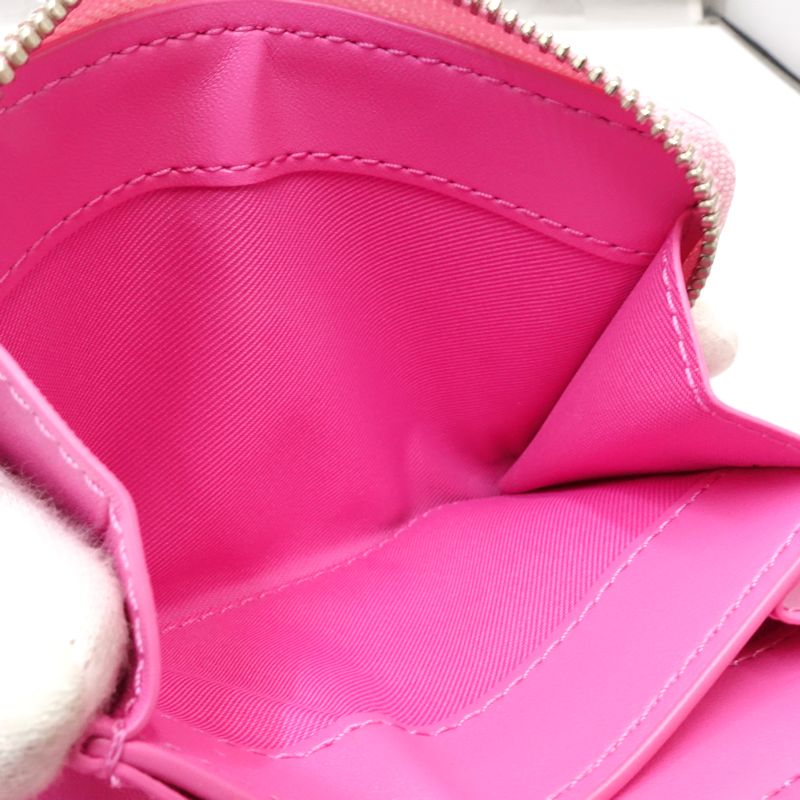 【中古】MARC BY MARC JACOBS マークバイマークジェイコブス 二つ折り財布 2R3SMP044S10 ザ ウォレット レザー ピンク レディース /182031