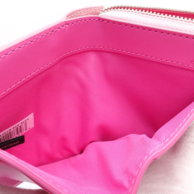 【中古】MARC BY MARC JACOBS マークバイマークジェイコブス 二つ折り財布 2R3SMP044S10 ザ ウォレット レザー ピンク レディース /182031