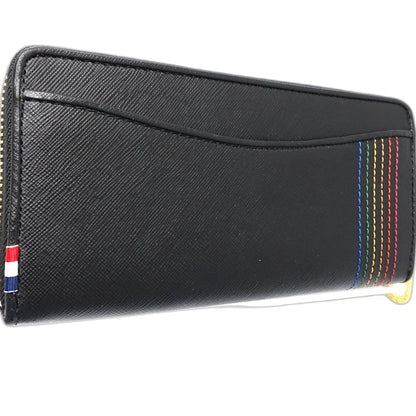 【中古】CASTELBAJAC カステルバジャック長財布 027605 シェスト ラウンドファスナー レザー ブラック マルチカラー レディース /182034