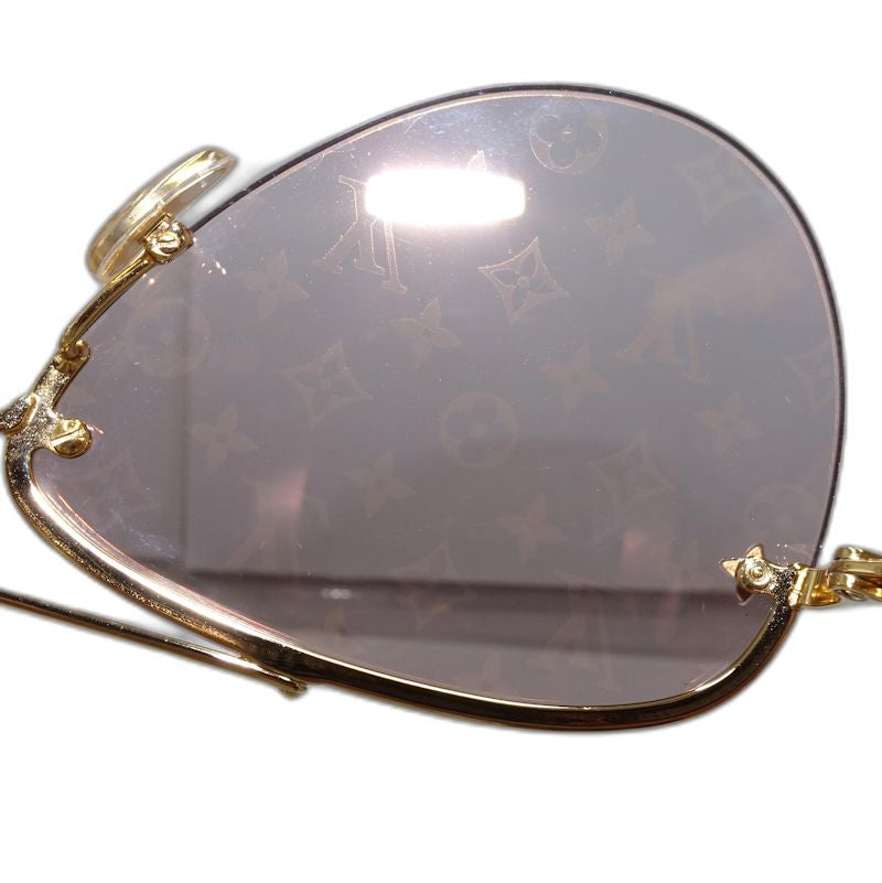 LOUIS VUITTON ルイヴィトン サングラス LVパイロット ティアドロップ Z1913U 64□10 140 ブラウンレンズ メンズ/182038【中古】