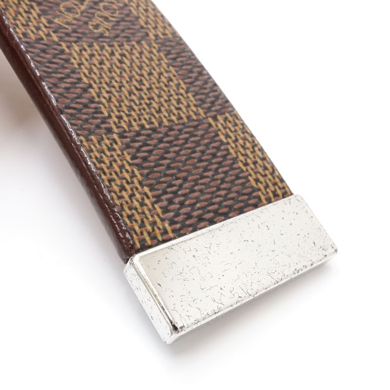 LOUIS VUITTON ルイヴィトン ダミエ ベルト サンチュール キャレ M6803U 90/36 エベヌ レディース/182040【中古】