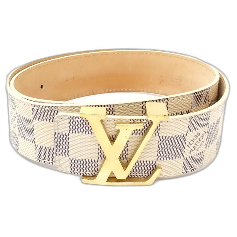 LOUIS VUITTON ルイヴィトン ダミエ アズール ベルト サンチュールLVイニシャル M9609 アズール レディース/182042【中古】