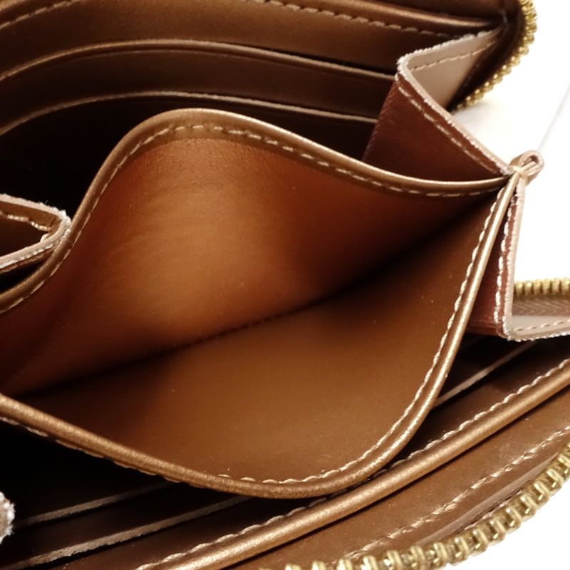 【中古】LOUIS VUITTON ルイヴィトン ヴェルニ コインケース M90601 ジッピーコインパース ローズゴールド レディース /182046