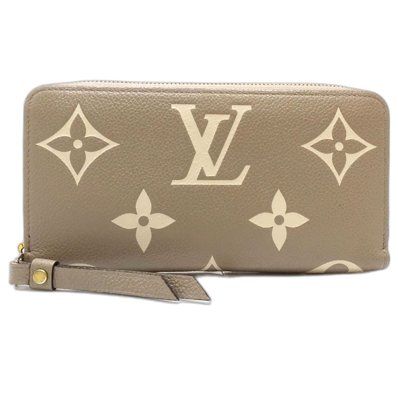 【中古】LOUIS VUITTON ルイヴィトン 長財布 M69794 ジッピーウォレット モノグラム バイカラー アンプラント トゥルトレールクレーム レディース /182047