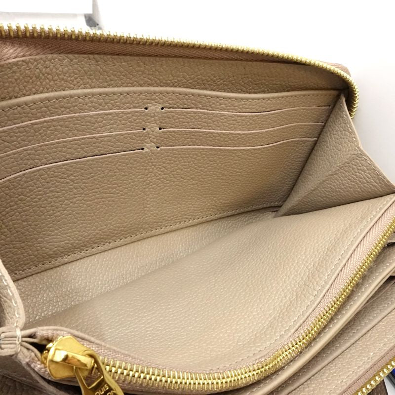 【中古】LOUIS VUITTON ルイヴィトン 長財布 M69794 ジッピーウォレット モノグラム バイカラー アンプラント トゥルトレールクレーム レディース /182047