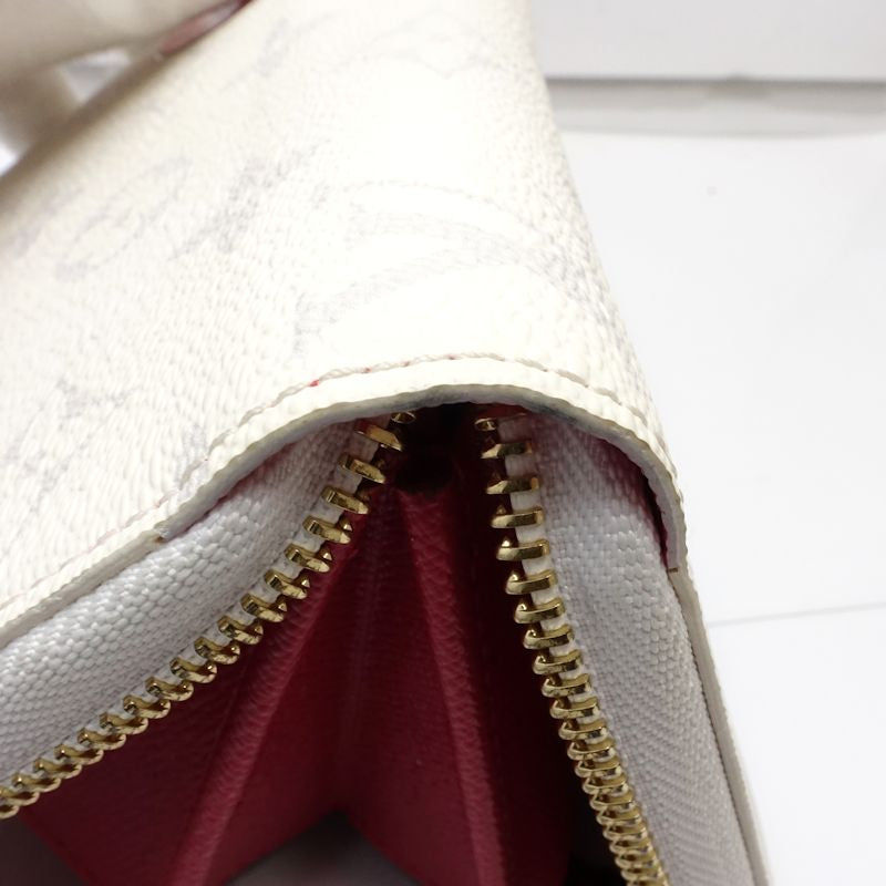 【中古】LOUIS VUITTON ルイヴィトン 長財布 M14240 LVｘTMジッピーウォレット モノグラム チェリー ホワイト スリーズ レディース /182048