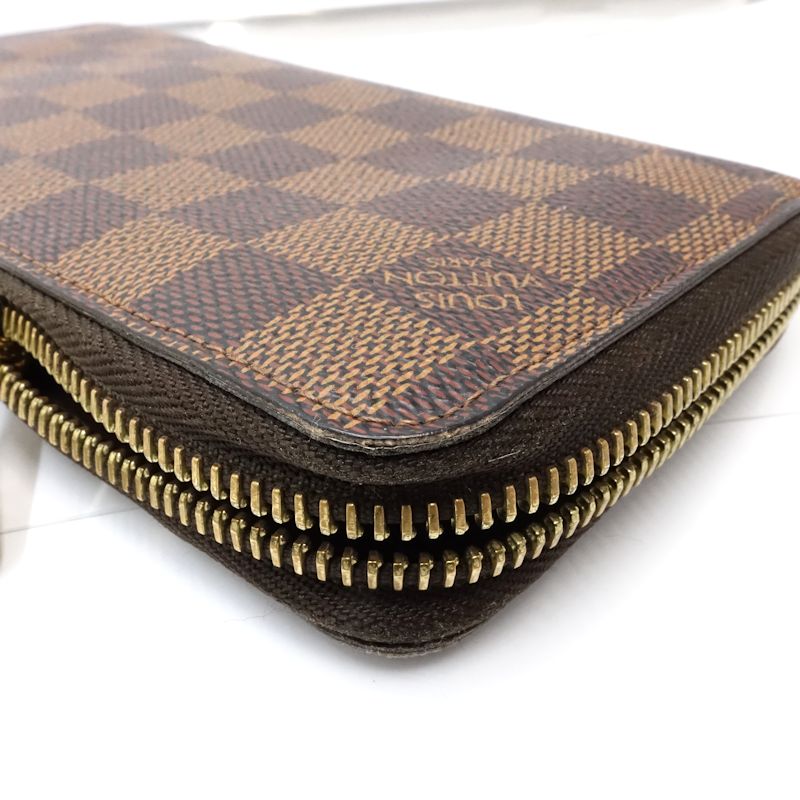 【中古】LOUIS VUITTON ルイヴィトン ダミエ 長財布 N60015 ジッピーウォレット エベヌ レディース /182050