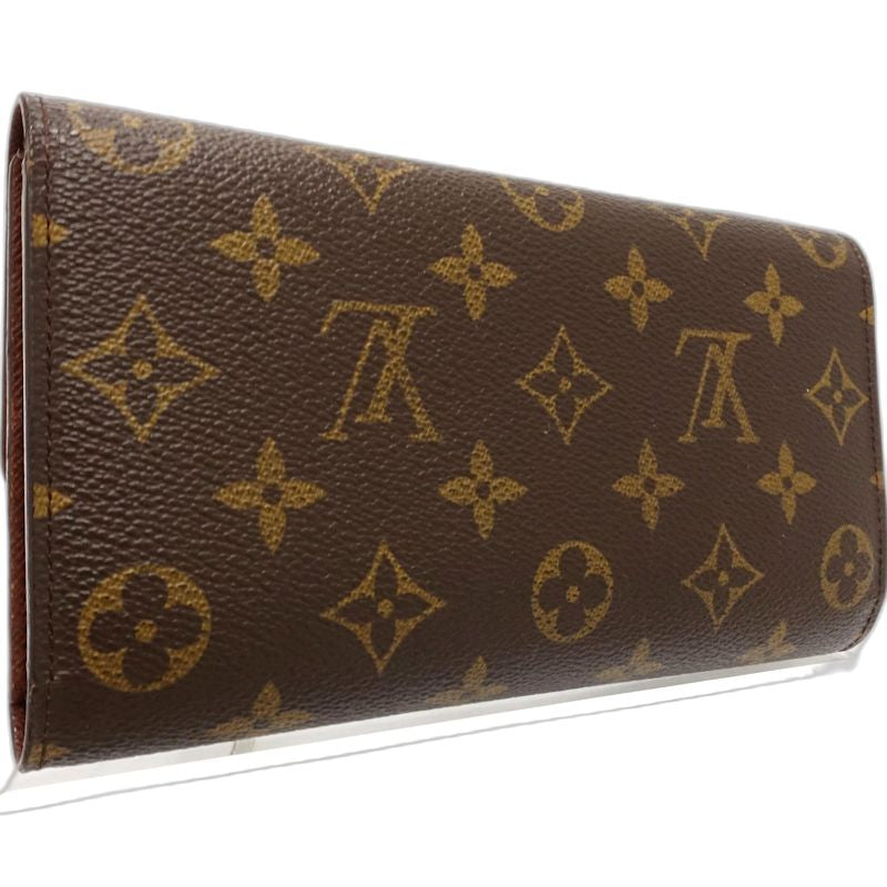 【中古】LOUIS VUITTON ルイヴィトン モノグラム 長財布 M61217 ポルトフォイユ インターナショナル ブラウン レディース /182052
