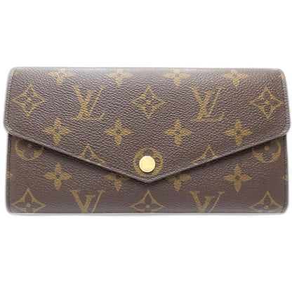 【中古】LOUIS VUITTON ルイヴィトン モノグラム 長財布 M60531 ポルトフォイユ サラ ブラウン レディース /182053