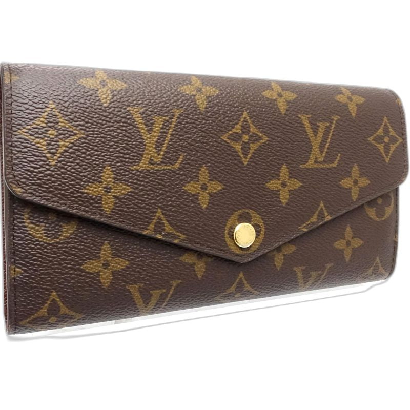 【中古】LOUIS VUITTON ルイヴィトン モノグラム 長財布 M60531 ポルトフォイユ サラ ブラウン レディース /182053