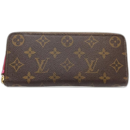 【中古】LOUIS VUITTON ルイヴィトン モノグラム 長財布 M60742 ポルトフォイユ クレマンス ブラウン レディース /182054