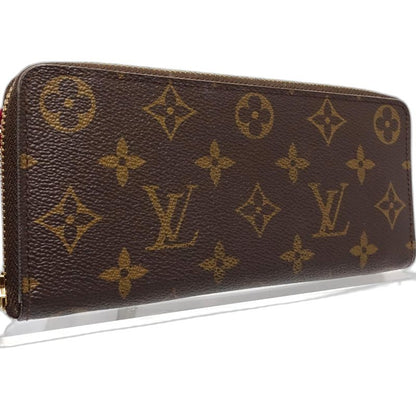 【中古】LOUIS VUITTON ルイヴィトン モノグラム 長財布 M60742 ポルトフォイユ クレマンス ブラウン レディース /182054