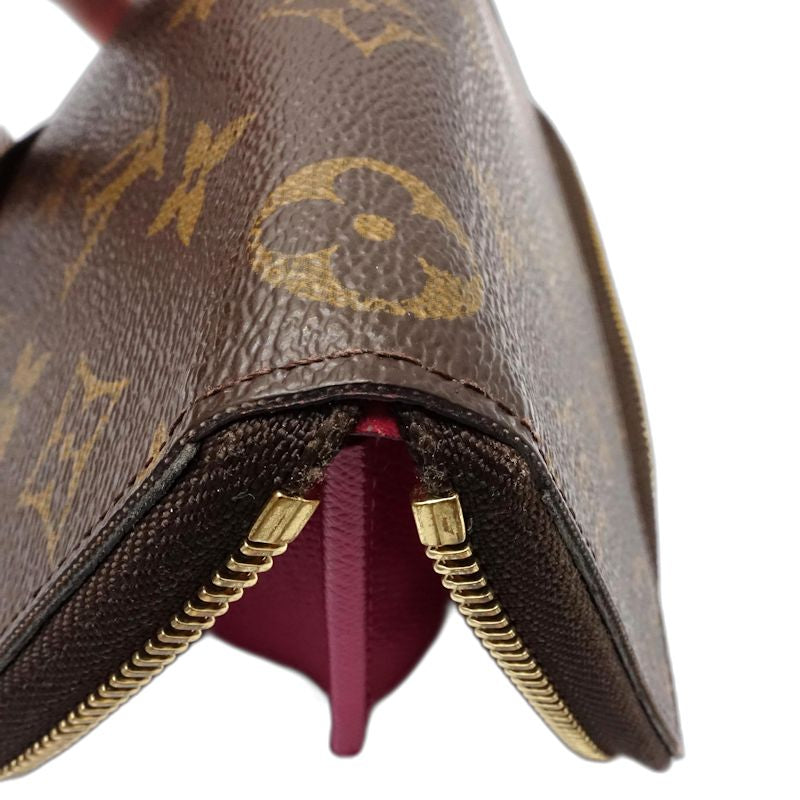 【中古】LOUIS VUITTON ルイヴィトン モノグラム 長財布 M60742 ポルトフォイユ クレマンス ブラウン レディース /182054